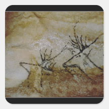 Frieze of deer, c.17000 BC Square Sticker