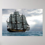 frigate at dawn print