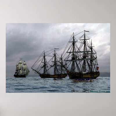 frigates at anchor poster by seawolf