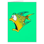 Frightened Fish Greeting Card