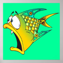 Frightened Fish Print