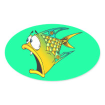 Frightened Fish Sticker