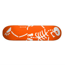 Frightened Skeleton Custom Skateboard