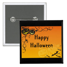 Frightening Pumpkins Halloween Button