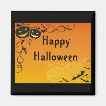 Frightening Pumpkins Halloween Magnet
