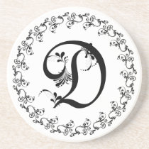 Frilly D Monogram Coasters