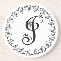 Frilly J Monogram Coaster