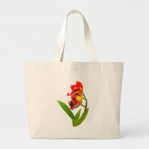 Frilly  Red and Yellow Orchids Tote Bag