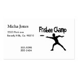 Frisbee Champ Business Card Template