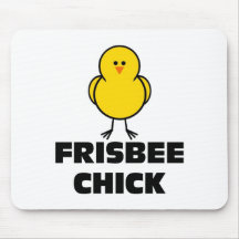 Frisbee Chick Mouse Pad