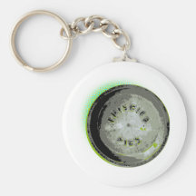 Frisbee Pie Tin Earth Colours Keychain