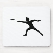 Frisbee Silhouette Mouse Pads