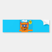 frisky the cat bumper sticker