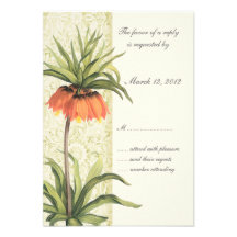 Fritillaria Floral Wedding Invitation RSVP 1