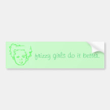 Frizzy Girls Bumper Sticker - mint