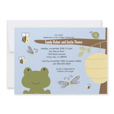 Frog and Friends Invitation by CKandC