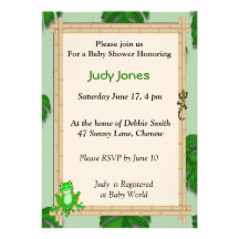 Frog Baby Invitations