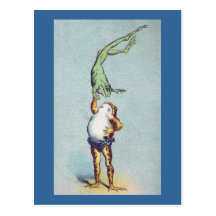 Frog Balancing Act Vintage Postcards