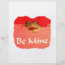 Frog be mine cutout valentine flyer