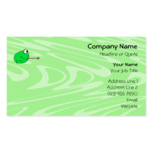 Frog Catching a Fly. Business Card