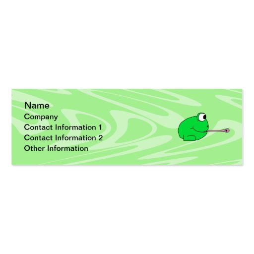 Frog Catching a Fly. Business Card Templates