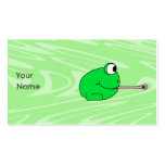Frog Catching a Fly. Business Cards