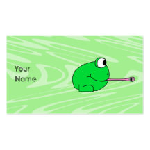 Frog Catching a Fly. Business Cards
