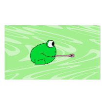 Frog Catching a Fly. Business Cards
