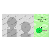 Frog Catching a Fly. Personalized Photo Card