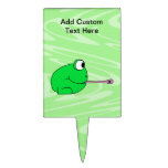 Frog Catching a Fly. Rectangular Cake Picks