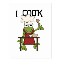 Frog Chef I Cook Tshirts and Gifts Post Cards