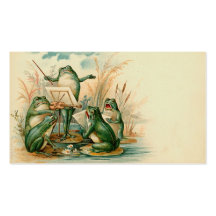 "Frog Chorus" Gift Tag Business Card Templates