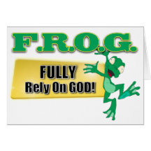 FROG CHRISTIAN ACRONYM FULLY RELY ON GOD CARDS