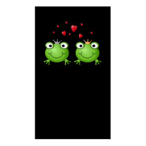 Frog Couple with hearts. Business Card Templates