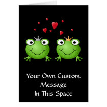 Frog Couple with hearts. Cards
