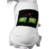 Frog Couple with hearts. Pet Tshirt