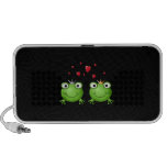 Frog Couple with hearts. Laptop Speakers