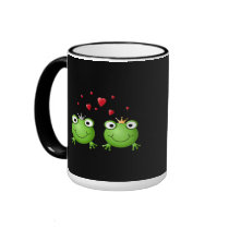 Frog Couple with hearts. Mug