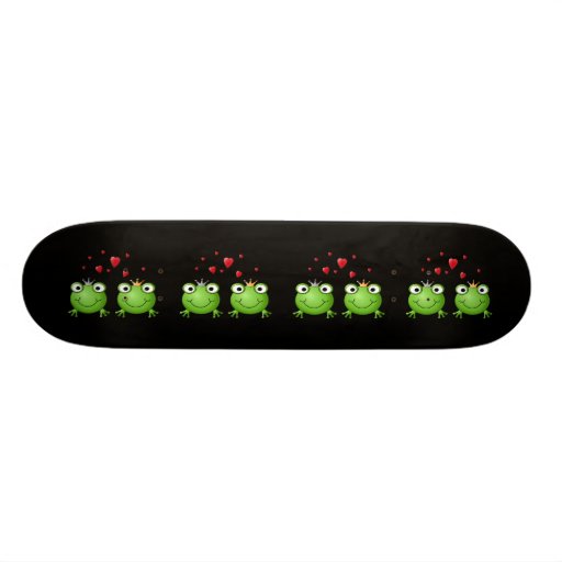 Frog Couple with hearts. Skate Decks