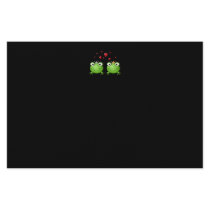 Frog Couple with hearts. Custom Stationery