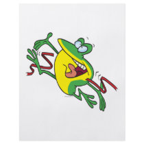 frog crossing finish line cartoon custom flyer