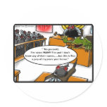 Frog Defendant Fly Jury Funny Gifts & Tees Sticker