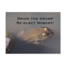 frog Drain the swamp Re-elect Nobody Post Card
