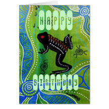 Frog Dreaming Birthday Card