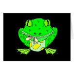 Frog Eating Bug Greeting Card