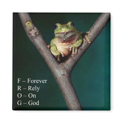 FROG - Forever Rely On God - Magnet by KitteasGallery