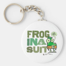 Frog in a Suit Basic Keychain