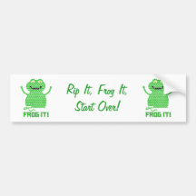 Frog It! Vector Crochet Frog Bumper Sticker