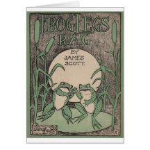 Frog Legs Rag! Digitally Remastered Music Art Greeting Card
