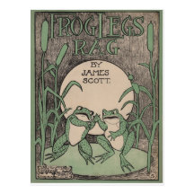 Frog Legs Rag! Digitally Remastered Music Art Postcard